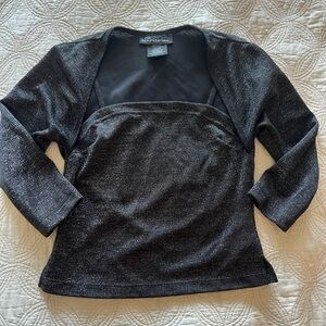 Vintage No Boundaries Black Glitter top